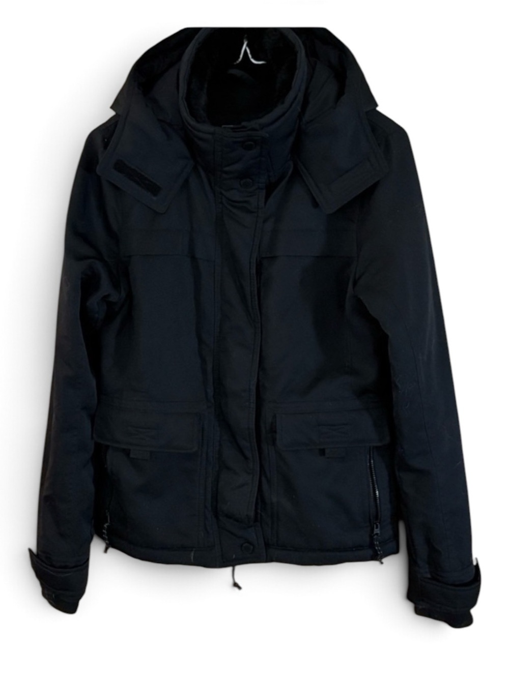 Abercrombie & Fitch Black Raincoat Jacket